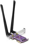 PCIe x1 to M.2 WiFi Bluetooth Adapter Card - Supports A+E Key NGFF Modules, Dual-Band 2.4GHz/5GHz with 2X 5dBi Antennas | Desktop Wireless Upgrade Solution