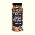 Fruit Salad & Black Jacks Sweets - (535g) Original Retro Fruit Salad & Black Jacks Sweets Gift Jar By Bentley & Ackerman's Sweet Shop.