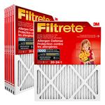 Filtrete 20x24x1 Furnace Filter, MPR 1000, MERV 11, Healthy Living Ultimate Allergen 3-Month Pleated 1-Inch Air Filters, 6 Filters