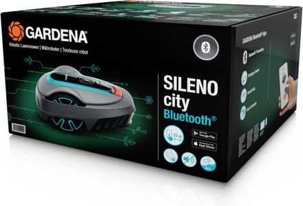 Gardena SILENO City 250 Robotic Lawnmower – 250m², 25% Incline, UK Plug