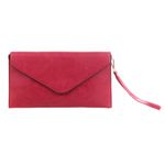 Wedmay Womens Large Clutch Bag Ladies Envelope Style Bag Wristlet Strap Evening Bag (Red)