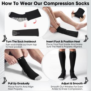Calves Kelson Compression Socks, 2 Pairs – Supportive Athletic Fit