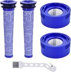 Filter Replacement for Dyson V7 V8 SV10 Animal Absolute Motorhead Cordless Vacuum Cleaner, 2 Post Motor Filters & 2 Pre HEPA Filter Replacements, Compare to Part # DY-96566101 & DY-96747801