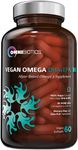 Vegan Omega 3 DHA EPA Supplement - MD-Certified Prenatal Vegan DHA with EPA | 8X More DHA Than Krill Oil | Fish-Free Vegan Omega 3 & 6 Essential Fatty Acids from Algae Oil - 60 Vegan Capsules