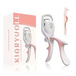 KIARYUOLL Electric Heated Eyelash Curler Kit Hot Lash Therapy Professional Eyelash Tools Battery Powered Lash Lifter Rechargeable Clamp for Various Eye Types Gift Plastic Material (Colour White)