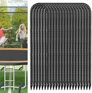 Rebar Stakes 12inch U Shaped,Trampoline Stakes High,50 Pack Feed Garden Ground Stakes Galvanized Steel Tent Stakes Heavy Duty Ground Anchors for Position Kits,Soccer Goals,Tarps and Yard Art