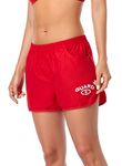 Adoretex Women's Guard 3" Athletic Board Shorts with Liner - red - Large