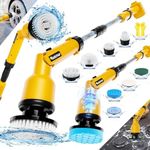 Electric Shower Scrubber for DeWalt 20V Battery(Battery NOT Included), Upgrade Power Cleaning Brush w/8 Replaceable Brush Heads & Adjustable and Detachable Arm for Bathroom, Tub, Tile, Corner, Floor