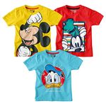 Bon Organik Boys Printed Slim Fit T-Shirt Pack of 3(BON7390_Multi 7_12 Years-13 Years)