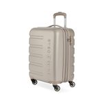 SWISSGEAR Signature Hardside Expandable Spinner Luggage Durable Lightweight Travel Suitcase, Sand, Checked-Large 27-Inch