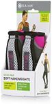 Gaiam Green Soft/Walking Hand Weights 0.5kg Pair, Grey & Fuschia