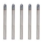 findmall 5Pcs 1/8 Inch Helix Carbide End Mill Tialn Coated 4 Flute 90 Degree Chamfer Angle Fit for Aluminum Cut Non-Ferrous Metal Upcut CNC Spiral Router Bit