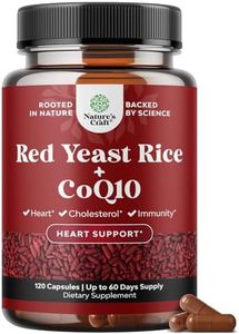 Red Yeast Rice with CoQ10 Supplement - Advanced Healthy Heart & Healthy Cholesterol Levels Formula for Men & Women - Extra Strength Capsule with Red Yeast Rice 1200 mg Capsules with CoQ10 - 120 Count