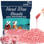 Sukh Hard Wax Beads for Hair-Removal - Hard Wax Beans Hot Wax Beads Hair Removal Wax Hard Wax Melts Brazilian Bikini Wax for Face, Body, Legs Underarms, Back and Chest