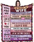 Blanket for Wife 60''x 80" to My Wife Throw Blanket I Love You Super Soft Throw Blankets Gift for Birthday, Mothers Day, Valentines Day,Christmas,Anniversary