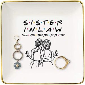 Mother's Day Gift,Sister-in-Law Gift,Bonus Sister Gift,Friends TV Show,Unbiological Sister Gift,Birthday Wedding Christmas Graduation Gift,I'll Be There for You-Jewelry Tray,Ring Dish,Trinket Holder