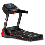 PowerMax Fitness TDM-98 4HP Foldable Motorized Manual Incline Treadmill for Home Use, 110kg Max User, Max Speed-10kmph, Preset programs, Heart Rate Sensors, AUX, Speaker, USB, LED Display,Black