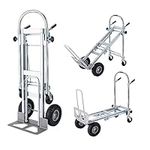 ExGizmo 3 in 1 Aluminum Hand Truck,Heavy Duty Hand Cart,Convertible Hand Truck with Handle,Dolly Cart for Moving with 4 Durable Wheels,1000 LBS Load Capacity