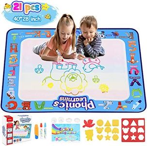 Toys for 2-10 Year Old Boys Girls, Luckades Water Drawing Mat for Kids Age 2-8 Kids Gifts Educational Toys for 2-10 Year Old Magic Doodle Mat for Kid