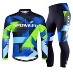 sponeed Bike Clothes for Men Cycle Jersey and Pants Set Bicycle Jacket Winter Cycling Gear Spring US S Multi