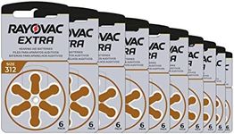 Rayovac Extra Advanced, size 312 Hearing Aid Battery (pack 60 pcs)