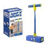 Jump ‘N’ Bouncer Bungee Hopper, Pogo Stick for Kids 3+, Foam Pogo Jumper Stick, Garden Toys Games, Blue