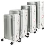 MYLEK Oil Filled Radiator with Adjustable Thermostat - 3 Heat Settings - Electric Portable Heater - Energy Efficient - Safety Tip Over Protection & Safety Cut Off (2000W 2KW)