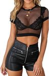 ZHER-LU Women's Sexy Mesh Fishnet H