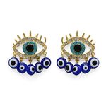 Joker & Witch Aria Evil Eye Gold Earrings for Women