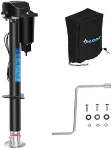 POLESTAR Electric Trailer Jack 4000 lbs, Power Trailer Tongue Jack A-Frame with Waterproof Protective Cover & LED Light & Emergency Manual Crank for RVs, Trailers, Campers, 12V DC, 9" - 27" Lift