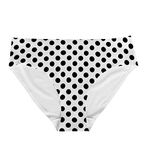 White Polka Dots Print Cute Polka Dots Leopard Underwear Briefs Soft Stretch Breathable Ladies Panties for Women