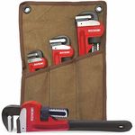 BOLTWORK 3Pc Pipe Wrench Stillson (10”,12”,14”) Drop Forged Set in Canvas Storage Pouch, Professional Tradesman Quality 1% of Sale Value Will be Donated to Hospital Sheffield