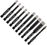 SHDIATOOL Porcelain Tile Diamond Drill Bits, 5 * 2/6 * 3/8 * 2/10/12MM Quick Change Shank Diamond Core Drill Bit with 1pc 6mm Carbide Triangular Drill Bit for Tile Ceramic Marble Granite Stone