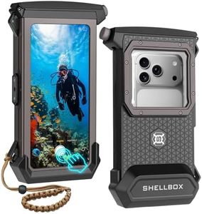 YIXXI 100ft/30M Scuba Diving Phone Case, Universal Underwater Waterproof Housing for Snorkeling, Compatible with iPhone 17-7 Pro Max, Galaxy S25-S10 Ultra Black