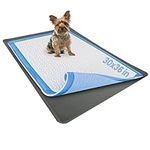 Skywin Pee Pad Holder for 30 x 36 Inches Training Pads (Grey) - Easy to Clean and Store Dog Puppy Pad Holder – Silicon Wee Wee Pad Holder, No Spill Puppy Pad Holder