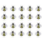 20pcs Bee Sewing Patches Cute Iron on Embroidered Patch Applique Decorative Bee Sewing Animal Patch Stickers for Shirts Jackets Jeans Hats Backpacks