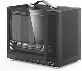 Shiny Snake G350 20.8L MATX Mesh PC Case - Support MATX Back-Connect/BTF MB, ATX PSU, 340mm GPU, 165mm Cooler, Tempered Glass Side Panel with Type-C, Compatible with up to 5 Cooling Fans - Black