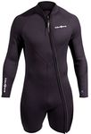 NeoSport Men's Premium Neoprene 5mm Waterman Wetsuit Jacket, X-Large , Black