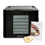 Nebula Food Dehydrator 400W with 6 Stainless Steel Trays - Digital Food Dryer Machine for Fruit, Vegetable, Meat, Mushroom & Herb - LED Touch Control with Timer & Adjustable Temperature