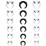 Yolev 18Pcs Acrylic C Shape Pincher Tapers Septum Buffalo Taper Expander Pierced Nose Nipple Large Septum Rings for Women Men Nose Ear Cartilage (14G-4G), Acrylic, no gemstone