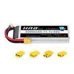 HRB 5000mAh 3S 11.1V 50C Lipo Battery with XT60/Deans T/TRX/EC3/Big Tamiya Plug Adapters for DJI F450 Quadcopter Airplane Helicopter Car Truck Boat Hobby