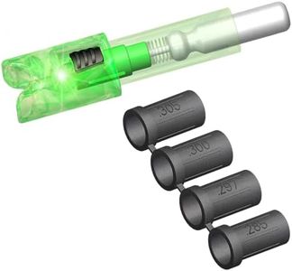 Lzwow 6PCS Lighted Nocks Universal Fit for Crossbow Bolts with .285”/.297”/.300”/.305” Bushings Half-Moon Light up Knocks (Green)