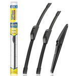 5 PLUS® Windshield Wiper Blades Replacement for 2023-2018 Jeep Compass Windshield Wipers (Pack of 3), Automotive Replacement Windshield Wiper Blades For My Car Water Repellent-24"/18"/10"