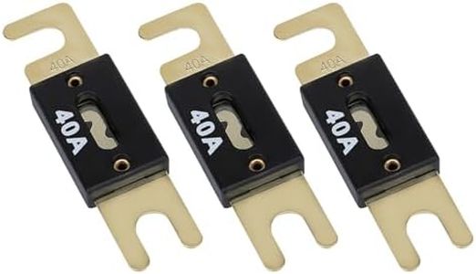 3Pcs 40 Amp 32VDC ANL Blade Fuse, Car Fuses, Marine Fuses,ANL Inline Fuse Gold Plated Compatible with 12V & 24V Systems for Car, RV, Boat, Truck, Audio, Inverter and Other Current Applications
