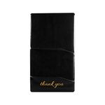 Risch 1000P Black, Padded Guest Check Presenter, Single Panel with Thank You on Bottom Pocket in Gold, Black (Pack of 12)