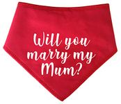 Spoilt Rotten Pets Red Will You Marry My Mum? Dog Bandana -Surprise Wedding, Reveal, Proposal al, Engagement (S3 Medium Dogs, Labs, Staffies & Springers)