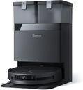 ECOVACS T50 Omni Aspirateur Robot avec Station, Puissance 15000Pa amélioré par T30 Pro Omni, Brosse latérale et serpillière Extensibles, ZeroTangle 2.0, AIVI 3D 2.0, Lavage à l'eau Chaude 75℃, Blanc