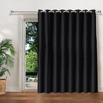 LIYAXUN Room Darking Curtains for Bedroom Windows 84 inches Long, 80% Blackout Bedroom Drapes, Grommet Curtain Panels, Patio Door Curtains (Black, 72W x 84L Inch, 1 Panel)