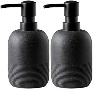 GalDal 2pcs/Set Matte Black Soap Dispenser Sets,Hand Soap and Lotion Dispenser for Bathroom Countertop,Morden Soap Dispenser for Kitchen-10.6oz.