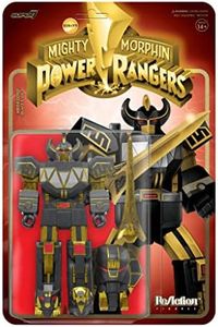 Super7 Mighty Morphin Power Rangers Megazord (Black and Gold) - 6" Power Rangers Action Figure Classic TV Show Collectibles and Retro Toys